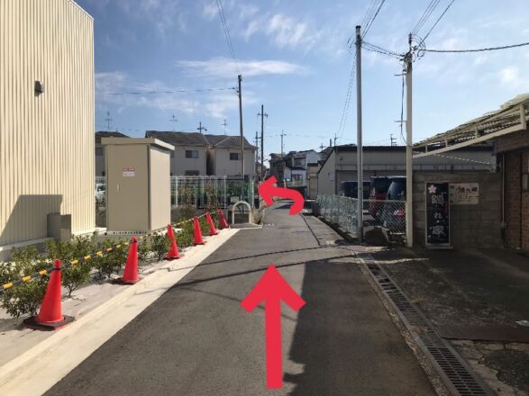 堺市中区 リラクゼーションアリー サロン専用の駐車場への道順をご案内します